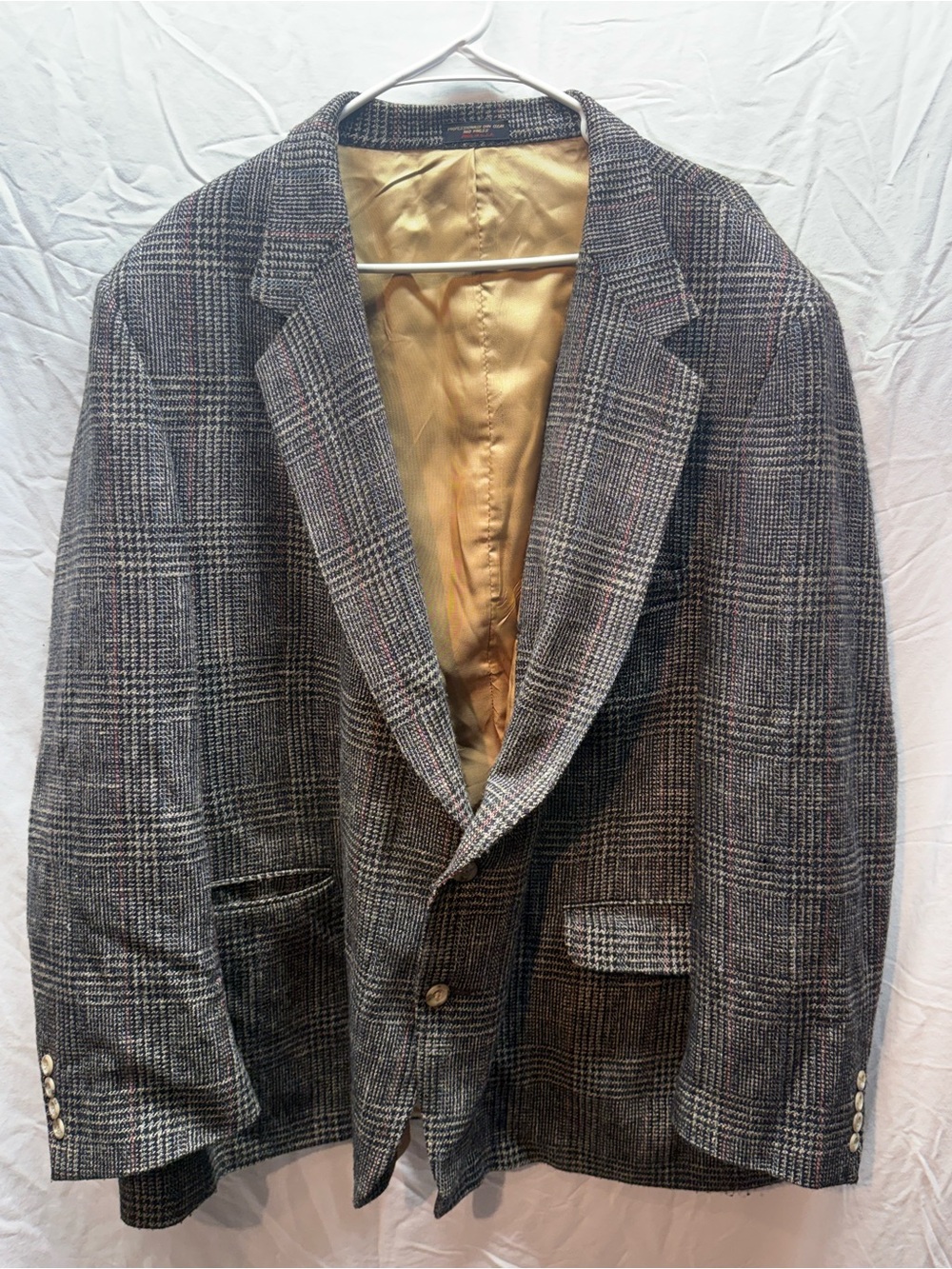Vintage di Benedetto Men’s Glen Plaid Blazer Sport Coat Made USA